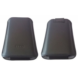 HTC PO S550 HTC HD7 FEKETE KIHÚZHATÓS BŐRTOK, UNIVERZÁLIS, DOBOZOS